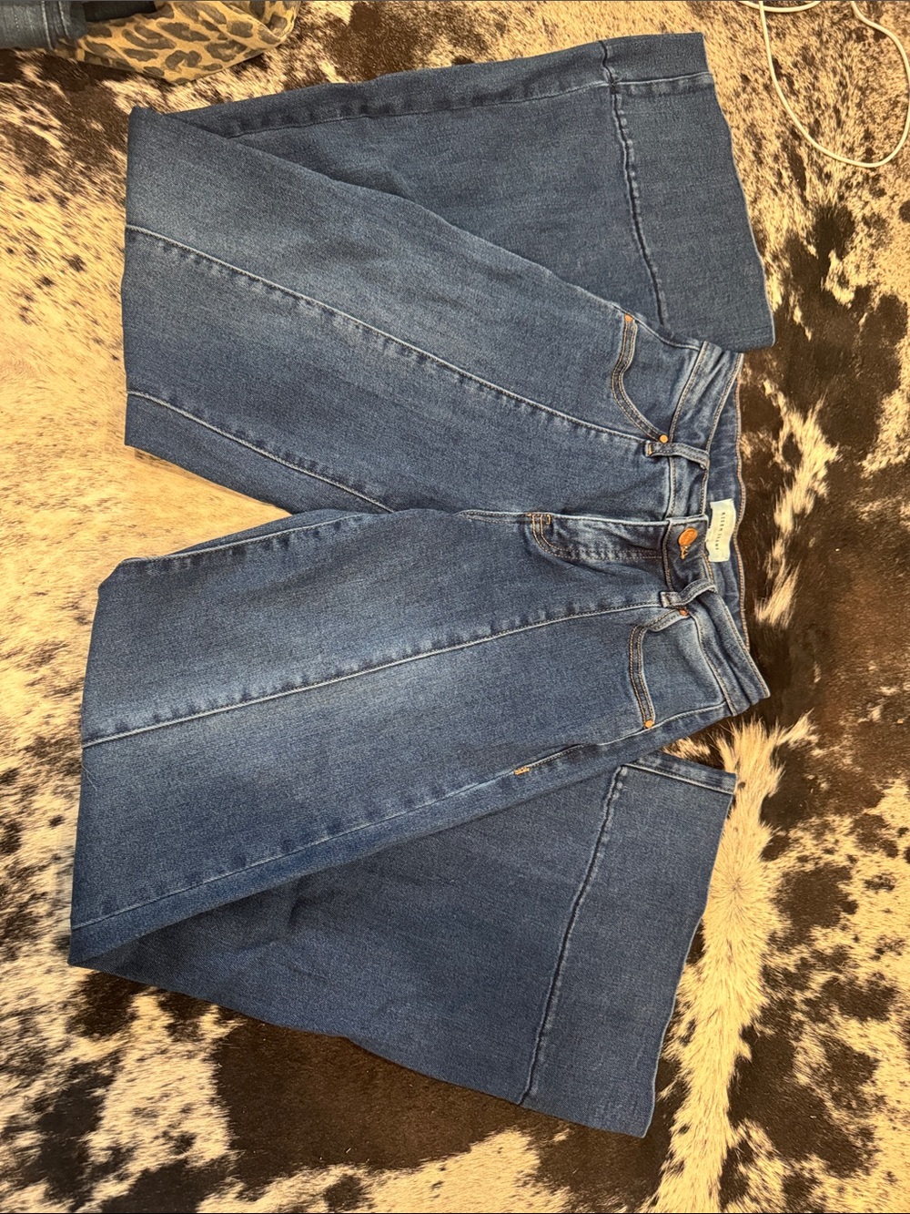 Risen Classic Blue Women's Mid-Waist Straight Jeans